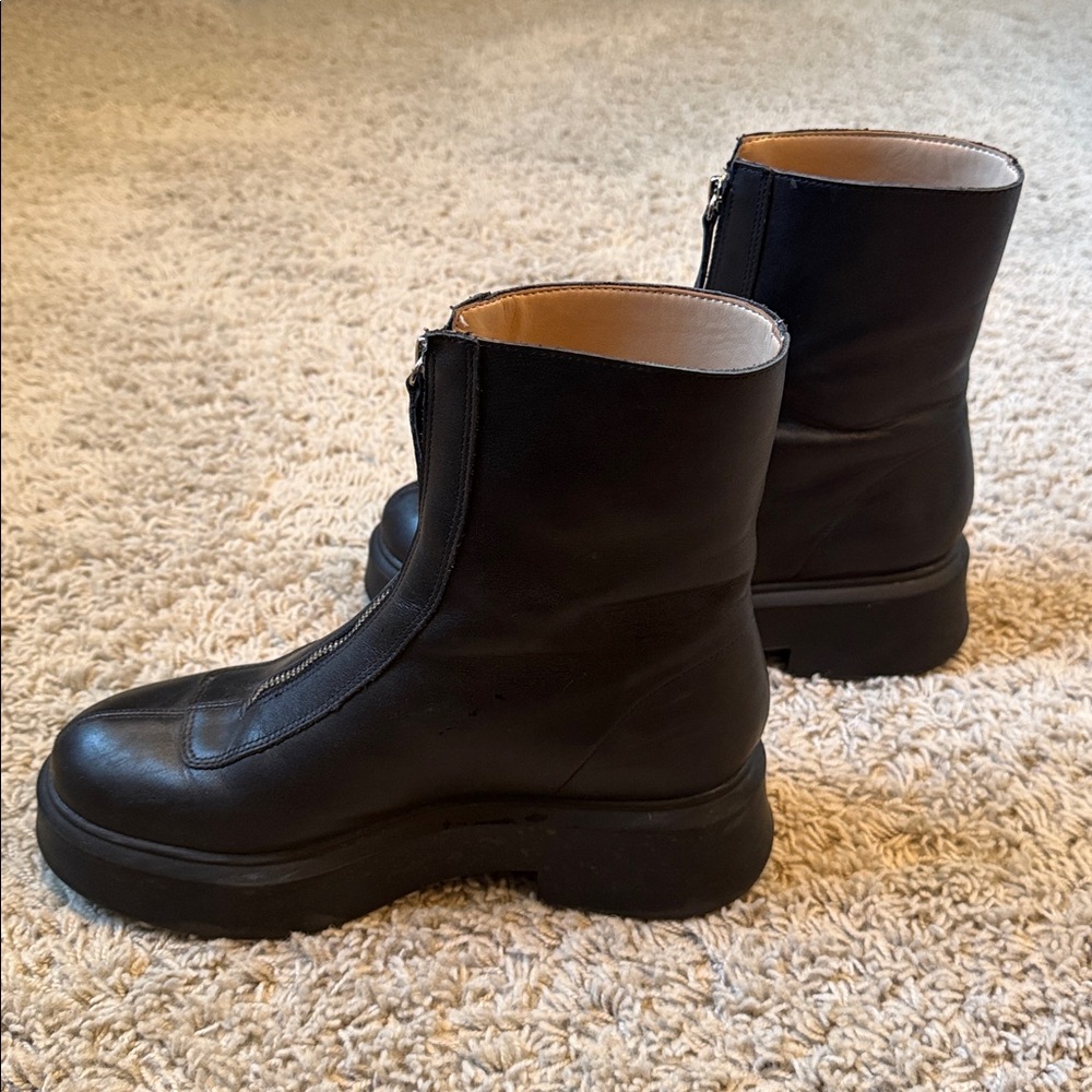 Steve Madden Black Leather Jones Boots - Picture 5 of 6